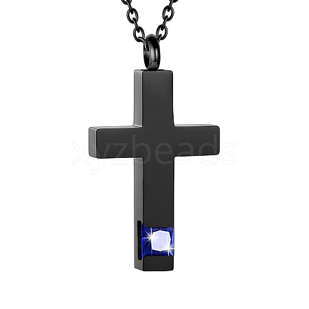 Cross Urn Ashes Pendant Necklace PW-WGBB57D-21-1