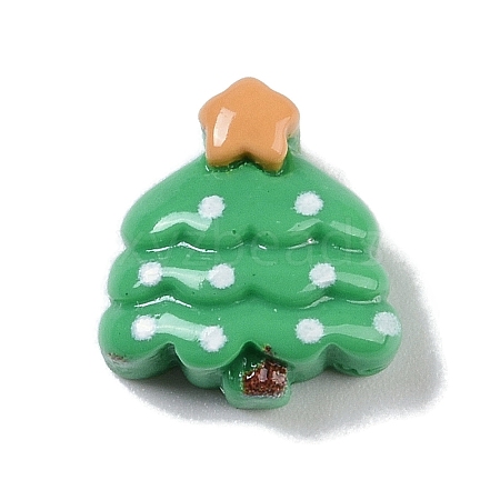 Opaque Christmas Theme Resin Cabochons RESI-H162-06O-1
