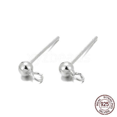 925 Sterling Silver Ear Stud Findings STER-K167-042B-S-1