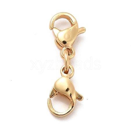 304 Stainless Steel Double Lobster Claw Clasps STAS-E178-01A-G-1