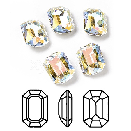 Light AB Style Glass Rhinestone Cabochons RGLA-J018-D-001LA-1