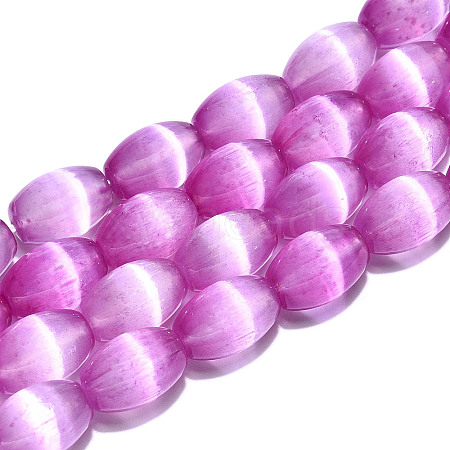 Dyed Natural Selenite Beads Strands G-T138-233F-1