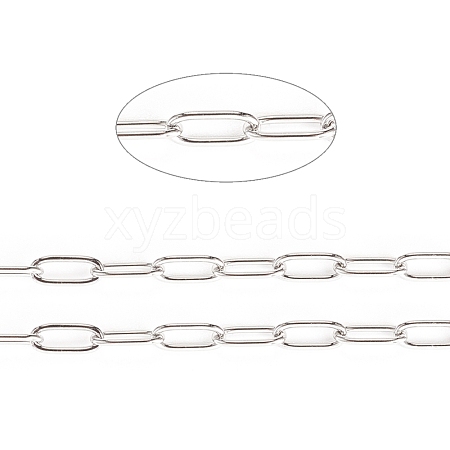 Tarnish Resistant 304 Stainless Steel Paperclip Chains CHS-F010-01D-P-1