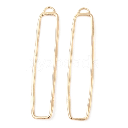 Brass Open Back Bezel Pendants KK-N256-01H-G-1