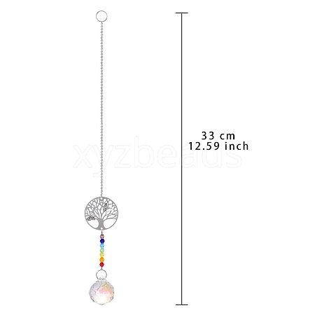 Crystal Glass Sun Catcher Pendant PW-WG8D0B8-03-1