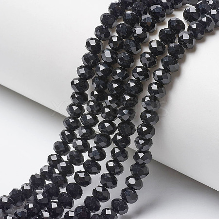 Opaque Solid Color Imitation Jade Glass Beads Strands EGLA-A044-P1mm-D18-1