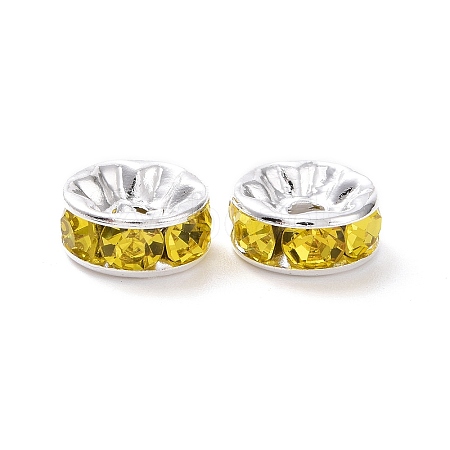 Brass Grade A Rhinestone Spacer Beads RB-A014-Z8mm-19S-1
