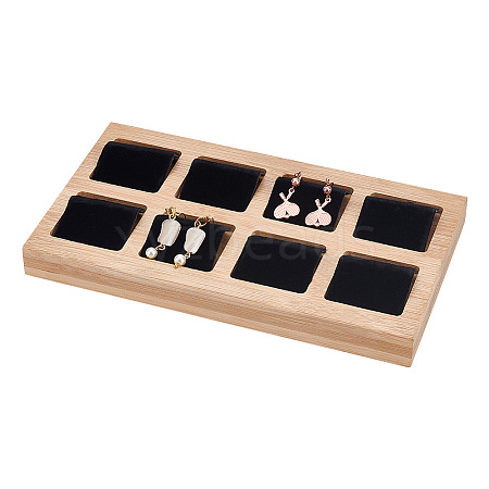 8-Grid Wood Earring Display Board EDIS-WH0016-010B-1