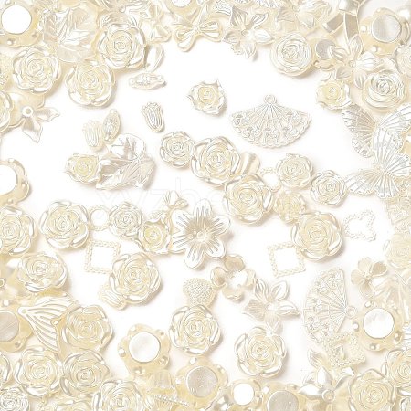 Acrylic Pearly Lustre Beads OACR-U006-02A-1