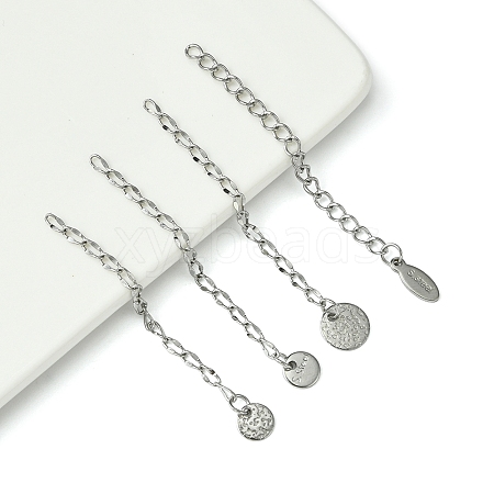 12Pcs 4 Styles 304 Stainless Steel Chain Extender FIND-FS0002-96B-1
