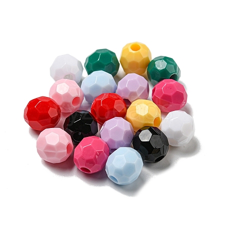 Opaque Acrylic Beads PACR-C006-21-1