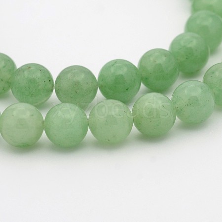 Natural Green Aventurine Round Bead Strands G-P070-37-10mm-1