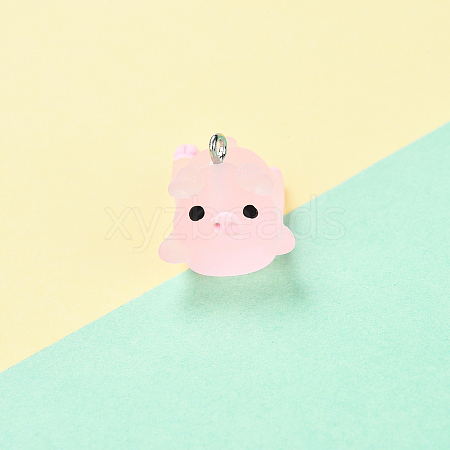 DIY Translucent Resin Pig Mobile Phone Strap Making Kits DIY-YW0011-16A-1