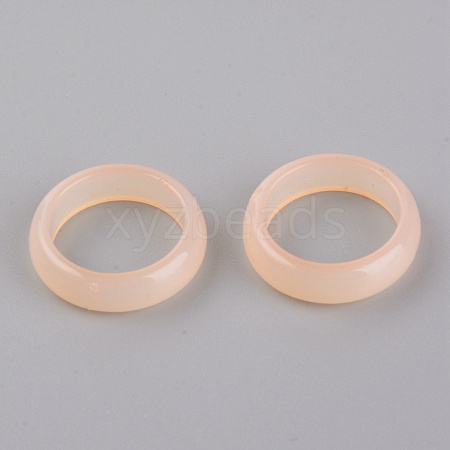 Resin Finger Rings RESI-WH0024-76J-1