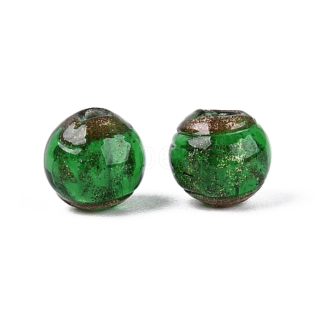 Handmade Gold Sand Lampwork Beads LAMP-N045-01B-05-1