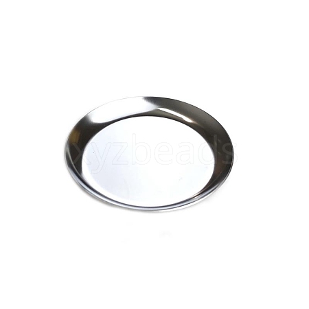 Non-Tarnish Flat Round Stainless Steel Jewelry Plates X1-PW-WG54059-06-1