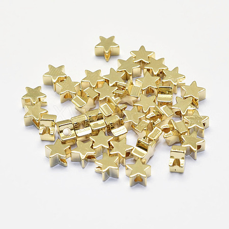 Long-Lasting Plated Brass Beads KK-K193-A-056G-NF-1