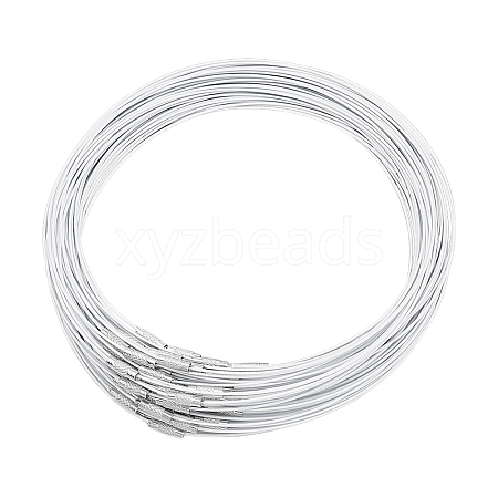 60Pcs Stainless Steel Wire Necklace Cord DIY Jewelry Making TWIR-UN0001-14-1