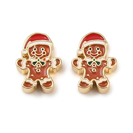 Brass Enamel Beads KK-L255-16G-01-1