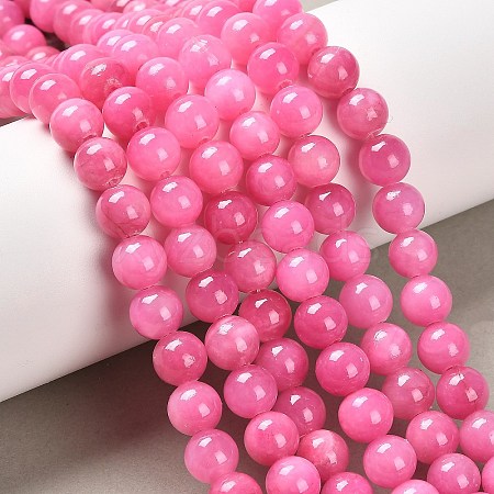 Natural Mashan Jade Round Beads Strands X-G-D263-8mm-XS30-1