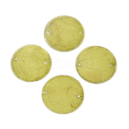 Spray Painted Natural Capiz Shell Disc Links Connector Charms SSHEL-T017-32C-1