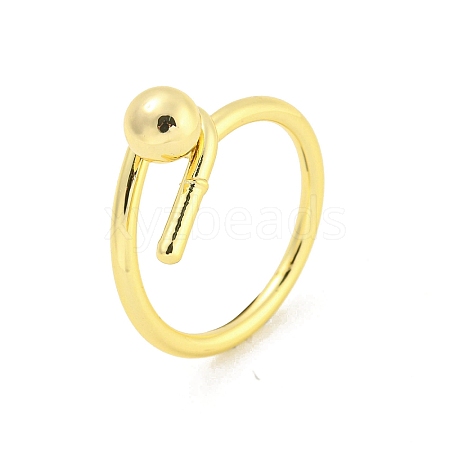 Round Brass Finger Rings RJEW-G309-03G-1