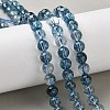 Dyed Round Natural Crackle Quartz Beads Strands G-K084-8mm-03A-7