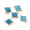 Natural Druzy Quartz Links connectors G-P396-09G-10-1