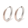 304 Stainless Steel Textured Huggie Hoop Earrings for Women EJEW-C096-35A-1