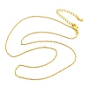 Brass Rolo Chains Necklaces for Women NJEW-D302-45G-4