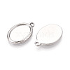 304 Stainless Steel Pendant Cabochon Settings STAS-T067-68P-2