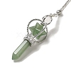 Natural Green Aventurine Dowsing Pendulums G-C095-01P-05-3