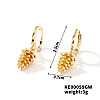 Chic Vintage Geometric Pinecone Brass Hoop Earrings AZ5781-3-2