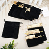 24Pcs 6 Styles Rectangle Velvet Jewelry Drawstring Bags TP-TA0001-08-6