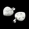 Natural Howlite Pendants G-F820-10A-35-2