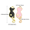 40Pcs 4 Colors Alloy Enamel Pendants ENAM-CJ0002-29-2