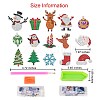 2 Sets 2 Style Christmas Theme DIY Diamond Painting Stickers Kits For Kids DIY-SZ0003-43-2