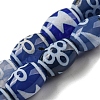 Blue Tibetan Style dZi Beads Strands TDZI-NH0001-C08-01-1