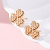 Brass Stud Earrings EJEW-D288-11G-5