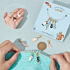 Cat Pendant Stitch Markers HJEW-AB00328-3