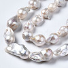 Natural Baroque Pearl Keshi Pearl Beads Strands A22R9011-01-4