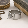 1Pc Alloy Tassel Chain Finger Rings for Women RJEW-LP0003-62-3