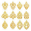 12Pcs 6 Styles Polyester Embroidery Ornament Accessories PATC-GA0001-30-1