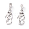 Eco-Friendly Brass Micro Pave Cubic Zirconia Pendants KK-K265-01P-B-1