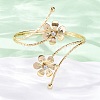 Lotus Alloy Arm Cuff Bangles for Girl Women LS-AJEW-A063-01E-G-3