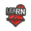 Learn Heart Alloy Badges JEWB-M041-02T-1