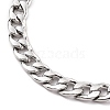 Tarnish Resistant Women' s Fashionable 304 Stainless Steel Cuban Link Chain Bracelets X-BJEW-JB05657-01-2