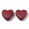 Painted Natural Wood Beads WOOD-R265-08F-2