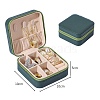 Square PU Leather Jewelry Organizer Zipper Boxes PW-WG92942-06-1