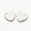 201 Stainless Steel Stamping Blank Tag Pendants STAS-S076-11-2